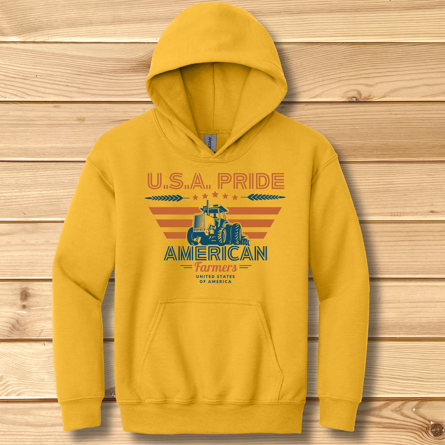 USA Pride American Farmers Youth Hoodie | Tractor Shirt