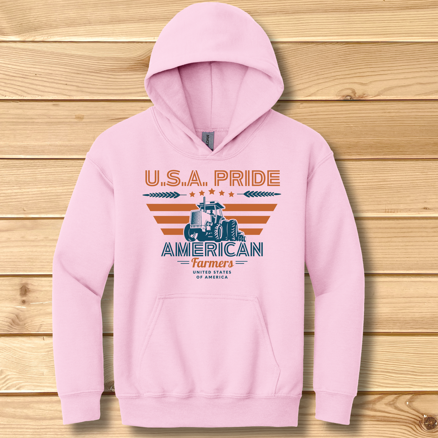 USA Pride American Farmers Youth Hoodie | Tractor Shirt