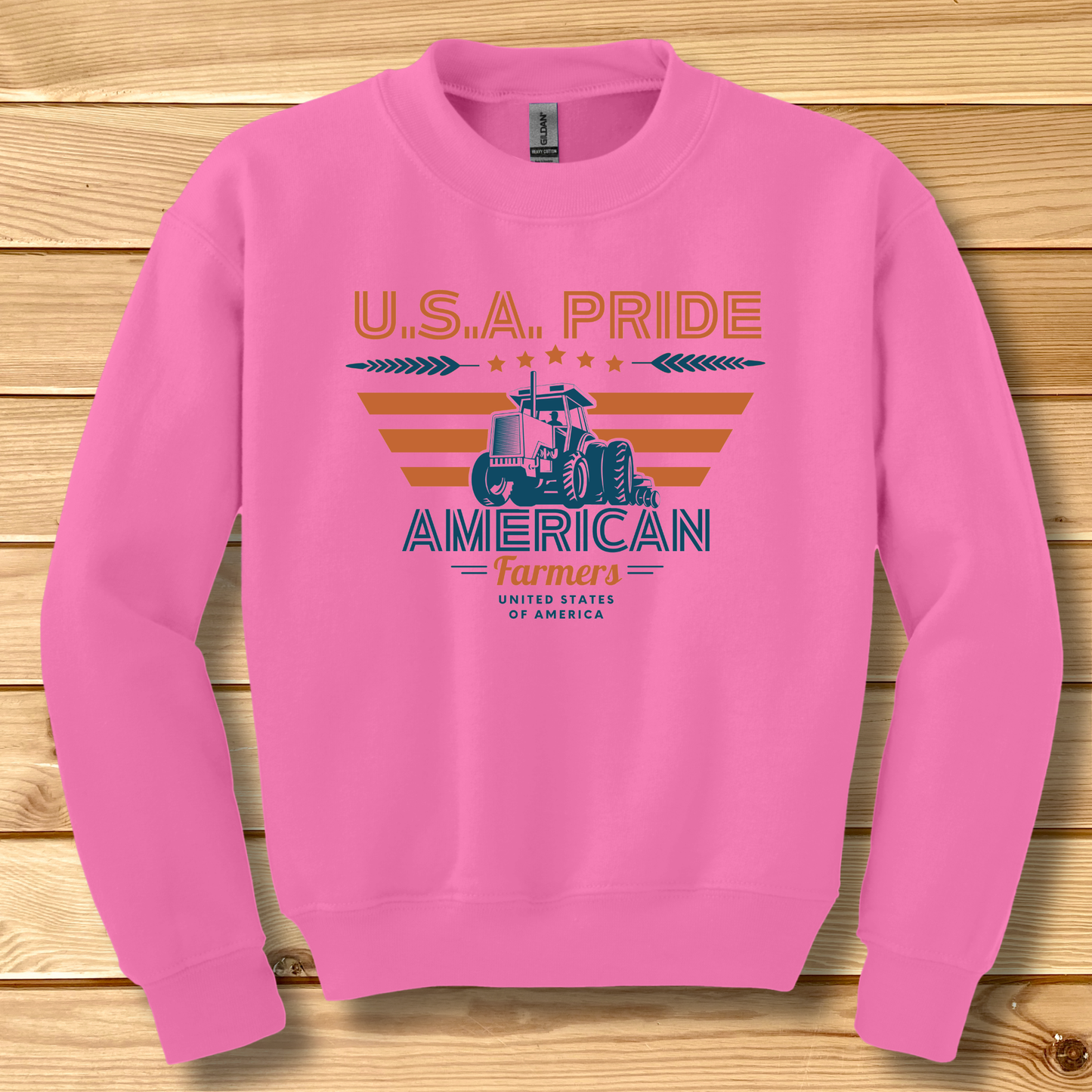 USA Pride American Farmers Youth Sweatshirt | Tractor Shirt