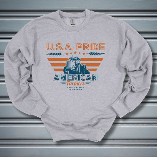 USA Pride American Farmers Sweatshirt | Gift Ideas for Farmers