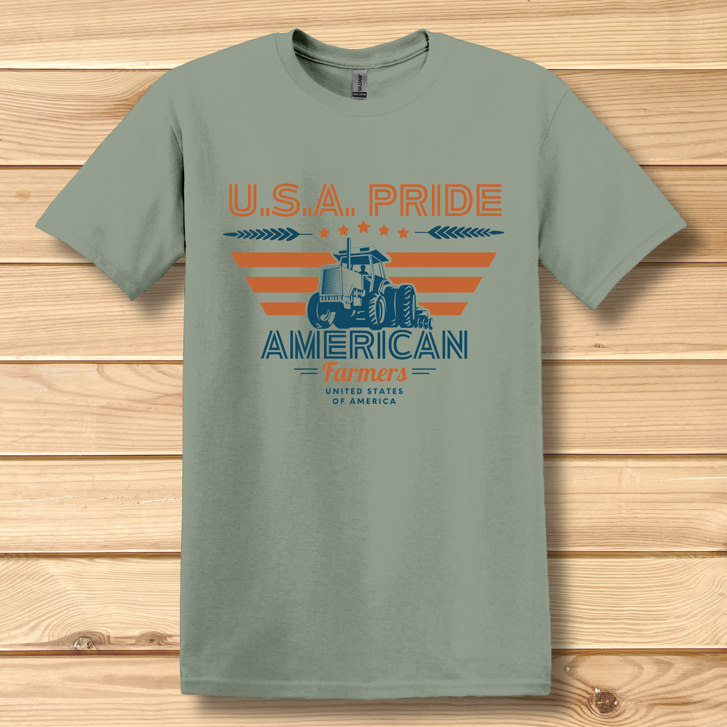 USA Pride American Farmers T-Shirt | Farmer Gift