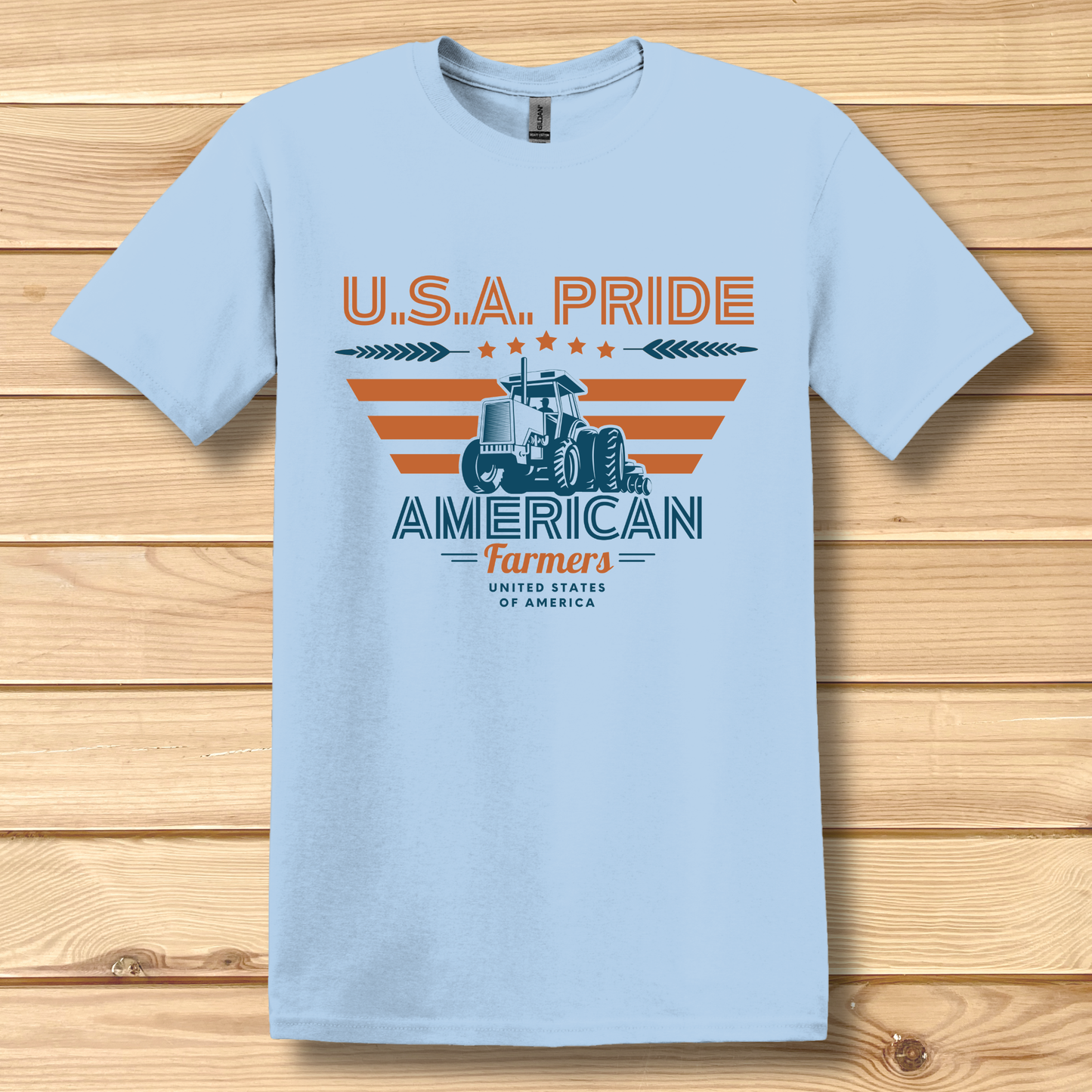 USA Pride American Farmers T-Shirt | Farmer Gift
