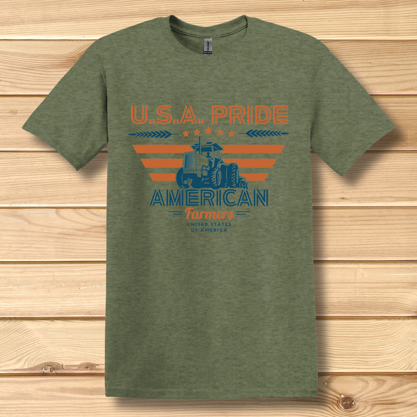 USA Pride American Farmers T-Shirt | Farmer Gift
