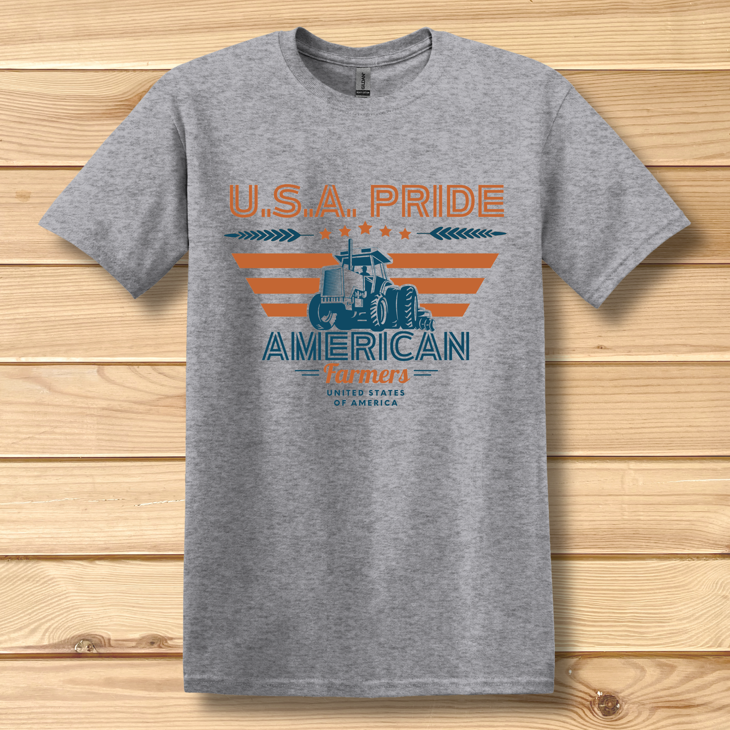 USA Pride American Farmers T-Shirt | Farmer Gift