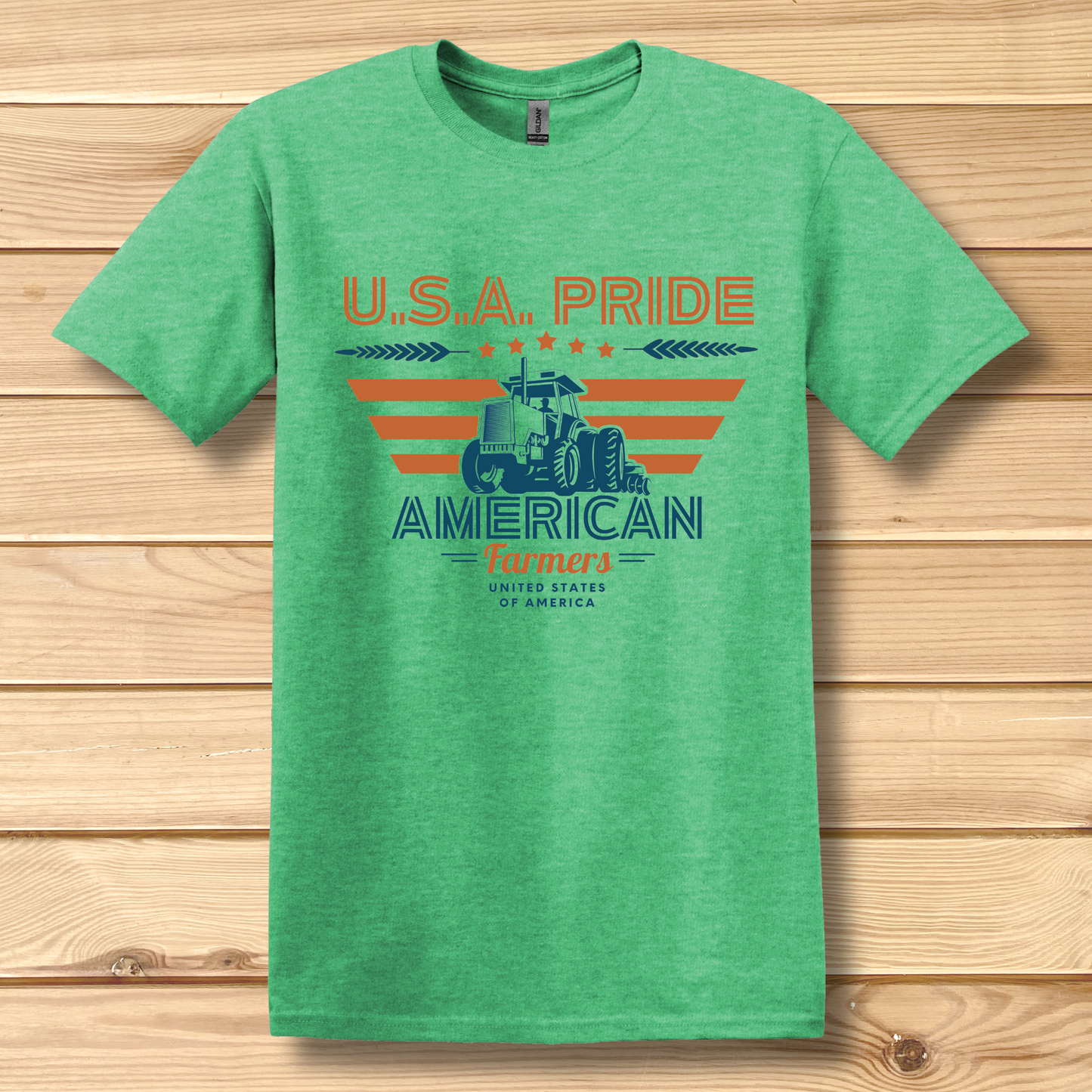 USA Pride American Farmers T-Shirt | Farmer Gift