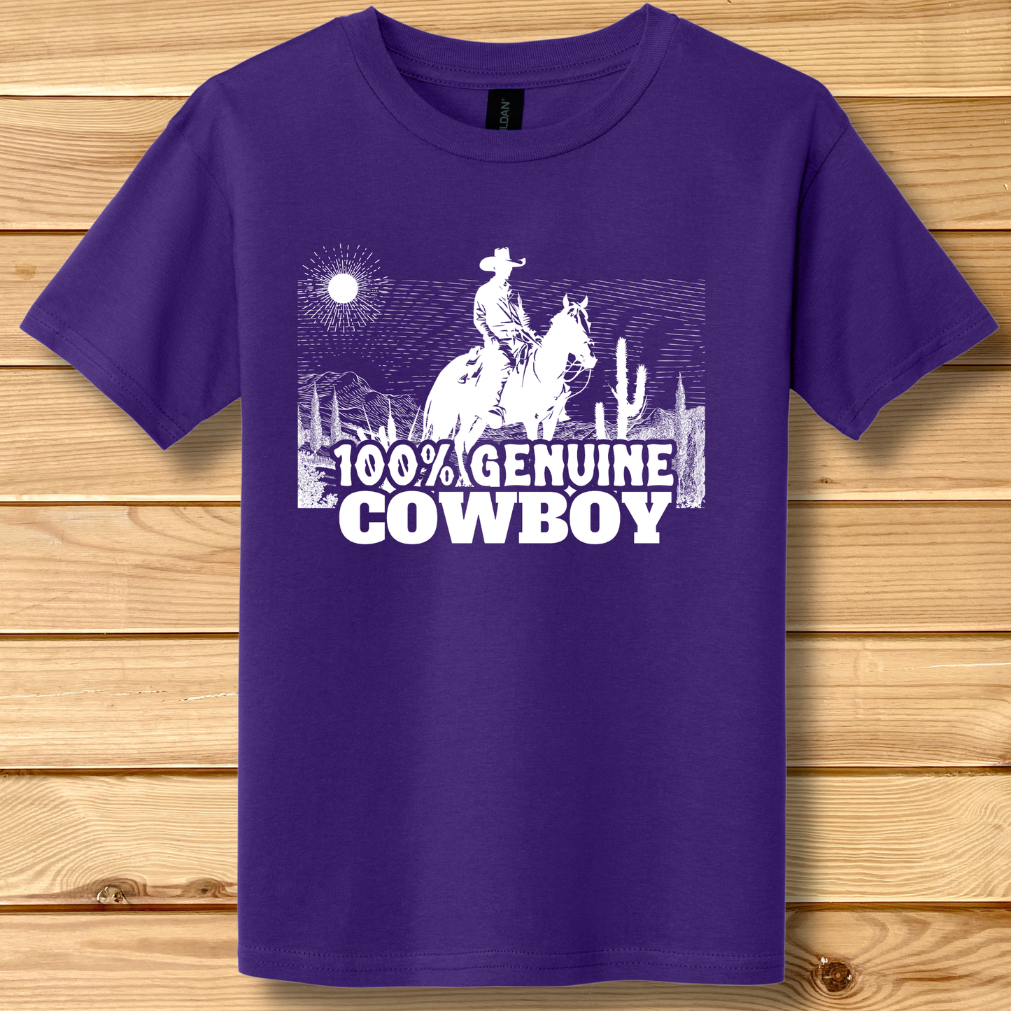 100% Genuine Cowboy Youth T-Shirt | Cowboy Shirt
