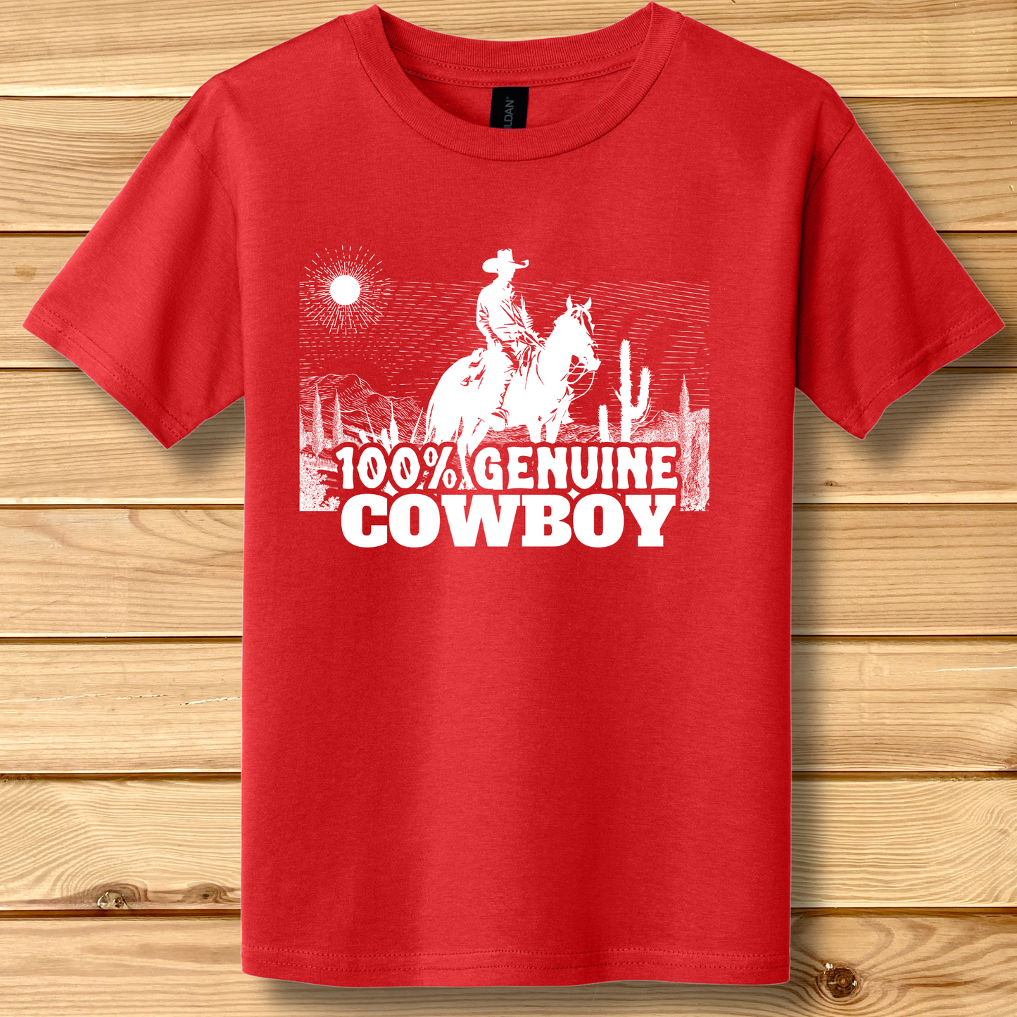 100% Genuine Cowboy Youth T-Shirt | Cowboy Shirt