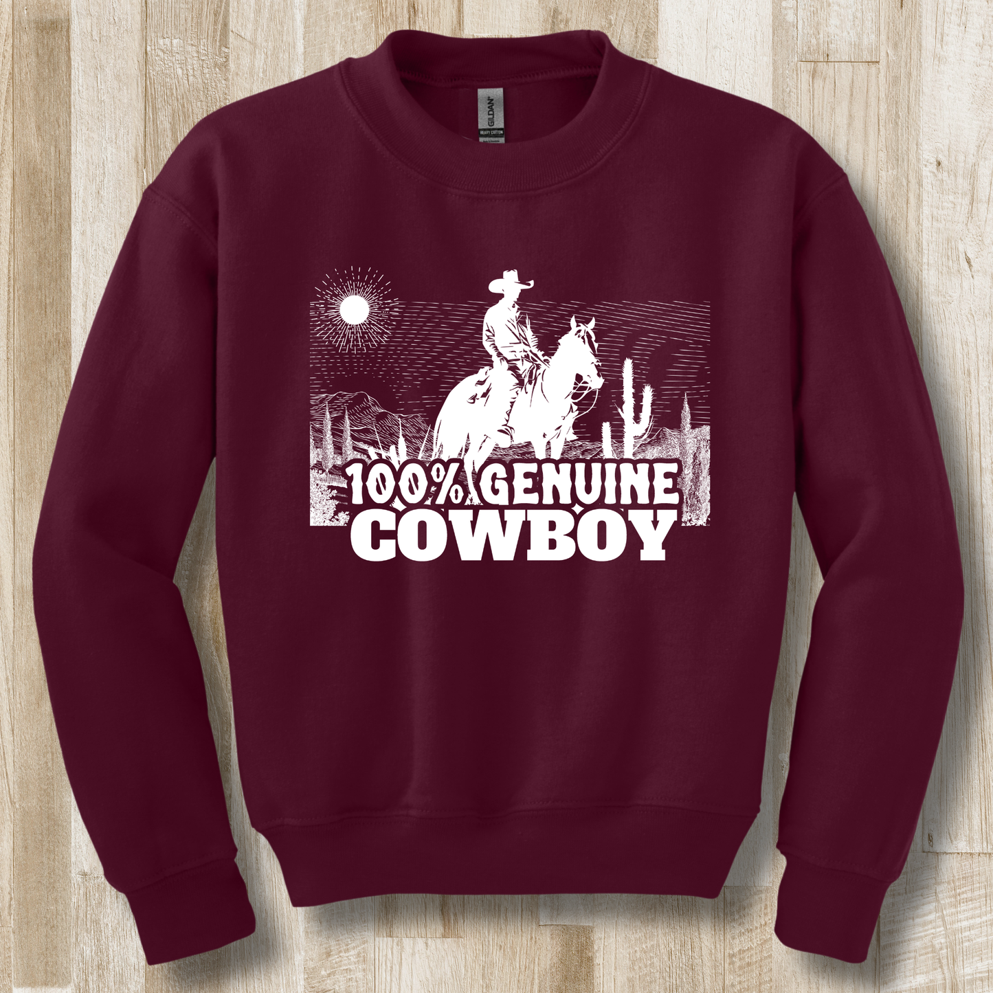 100% Genuine Cowboy Youth Sweatshirt | Cowboy Shirt