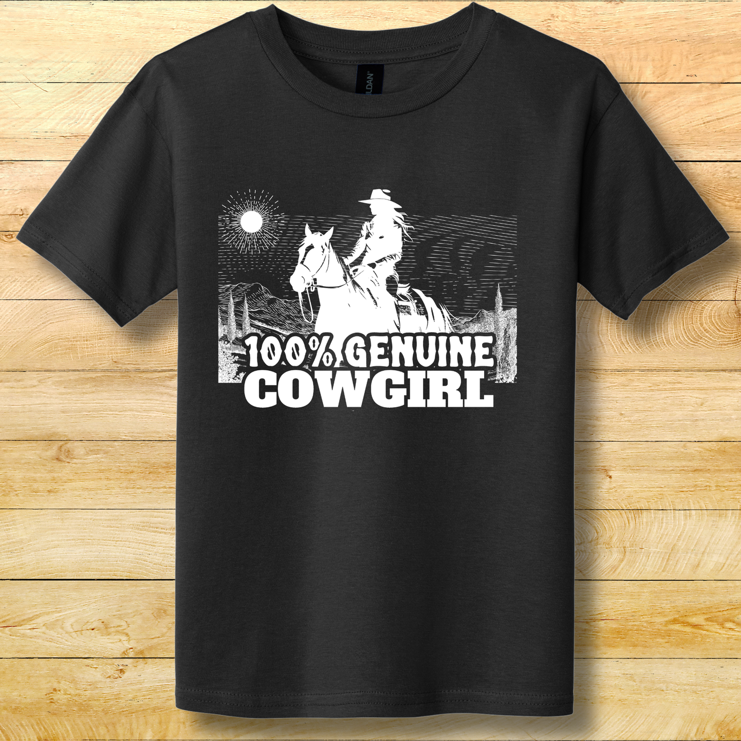 100% Genuine Cowgirl Youth T-Shirt | Cowgirl Shirt