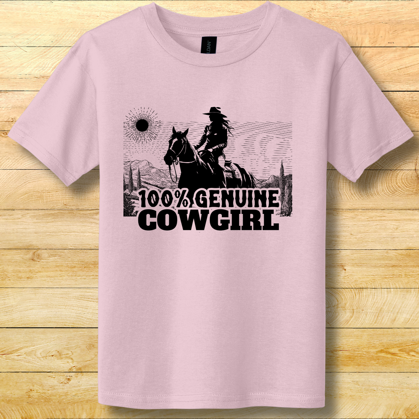 100% Genuine Cowgirl Youth T-Shirt | Cowgirl Shirt