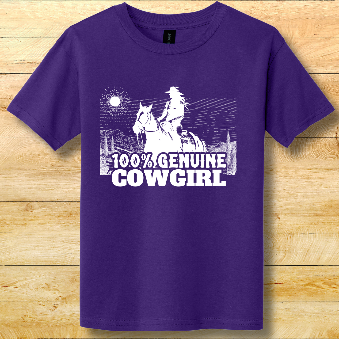 100% Genuine Cowgirl Youth T-Shirt | Cowgirl Shirt