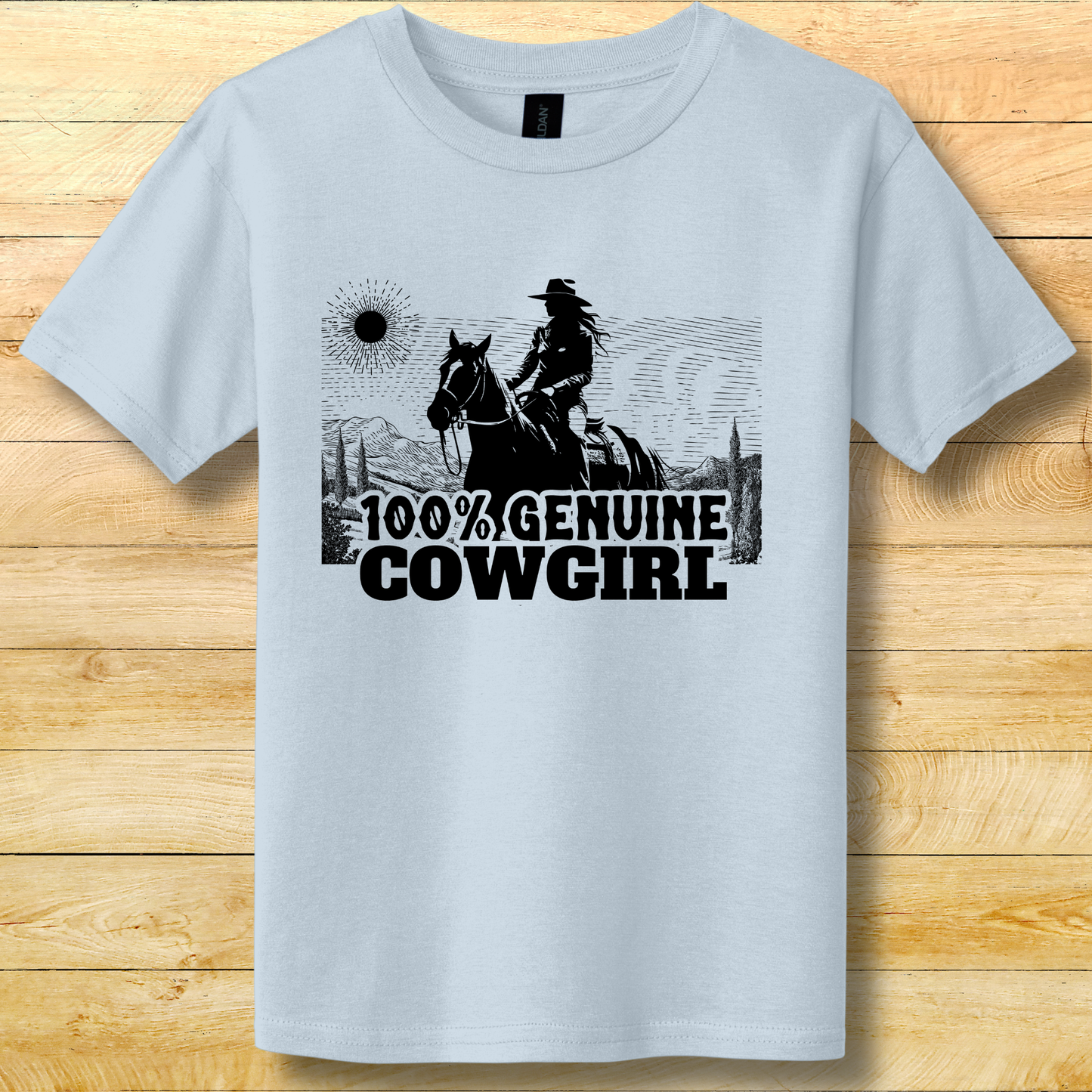 100% Genuine Cowgirl Youth T-Shirt | Cowgirl Shirt