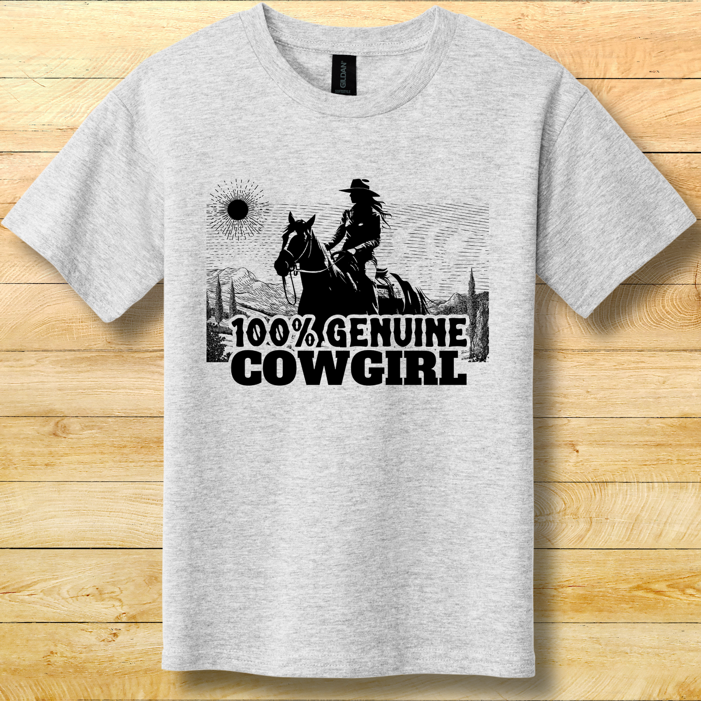100% Genuine Cowgirl Youth T-Shirt | Cowgirl Shirt