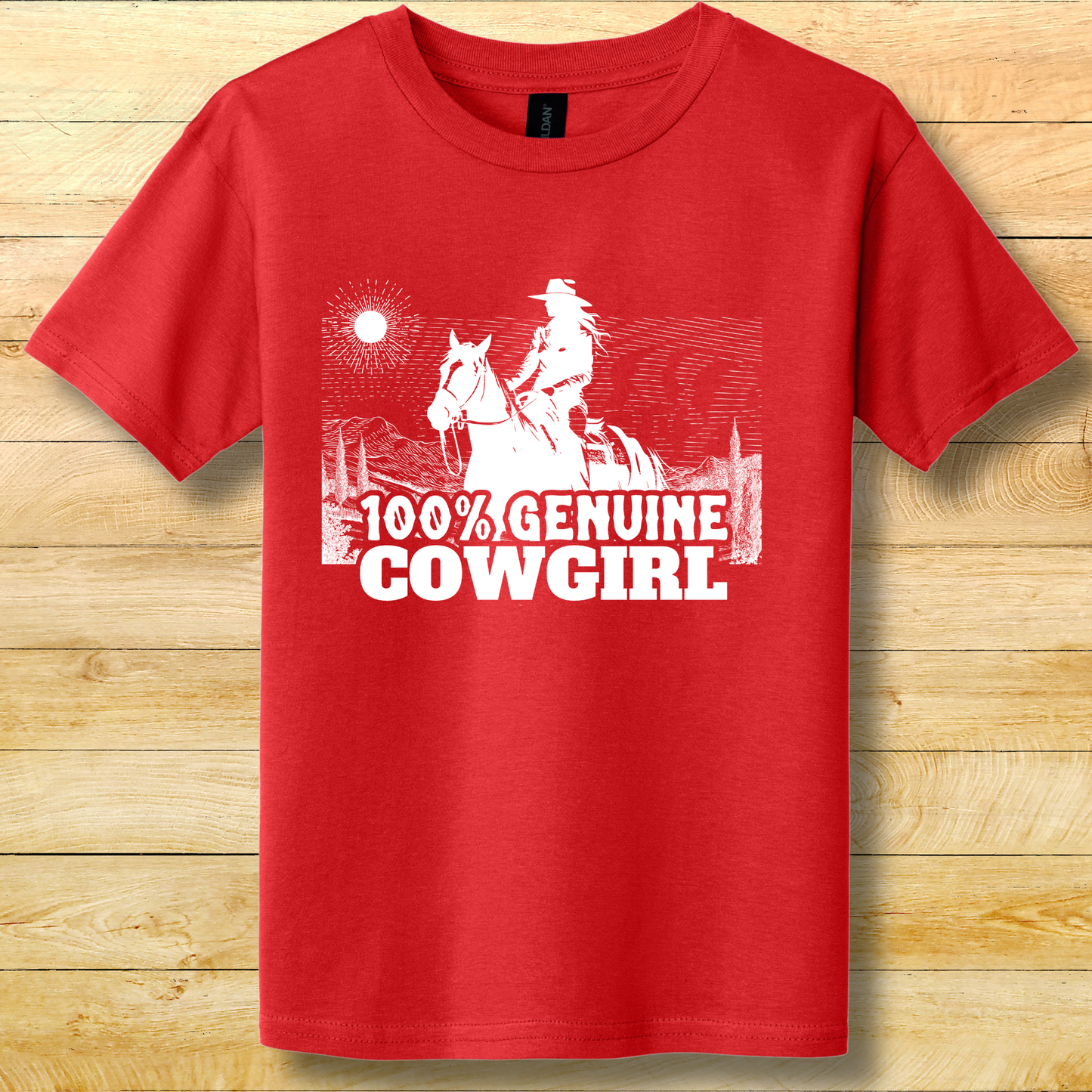 100% Genuine Cowgirl Youth T-Shirt | Cowgirl Shirt
