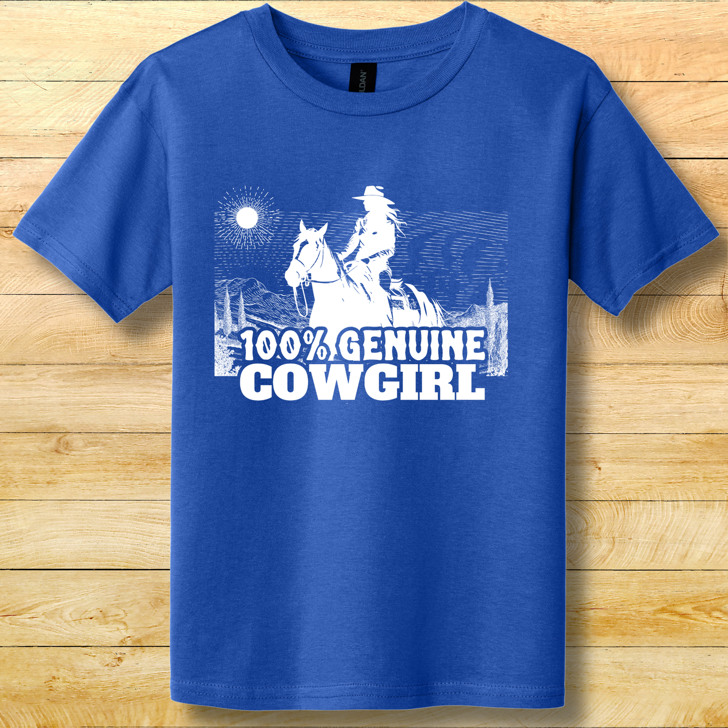 100% Genuine Cowgirl Youth T-Shirt | Cowgirl Shirt