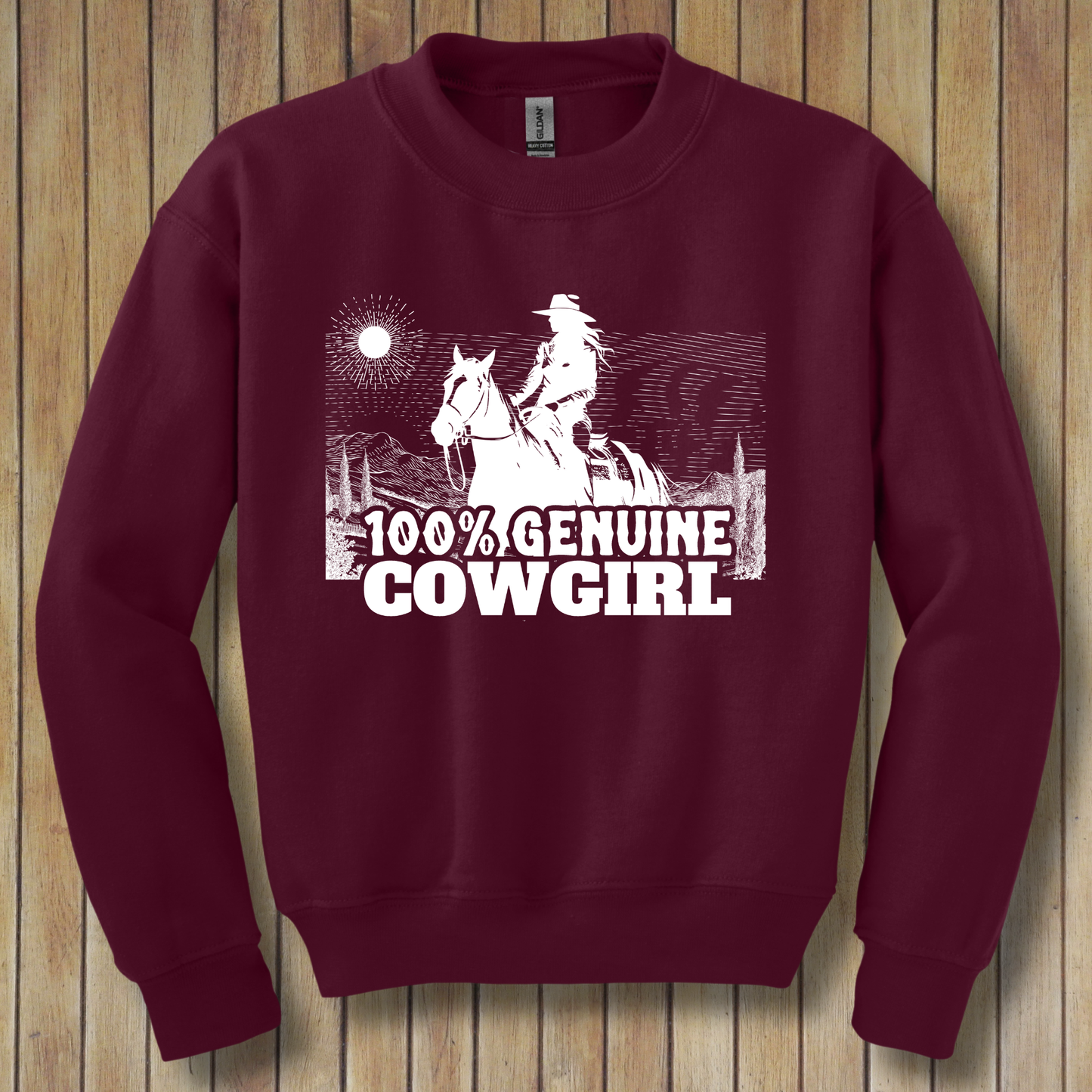 100% Genuine Cowgirl Youth Sweatshirt | Cowgirl Shirt