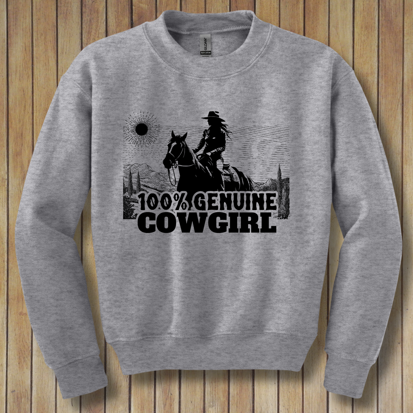 100% Genuine Cowgirl Youth Sweatshirt | Cowgirl Shirt