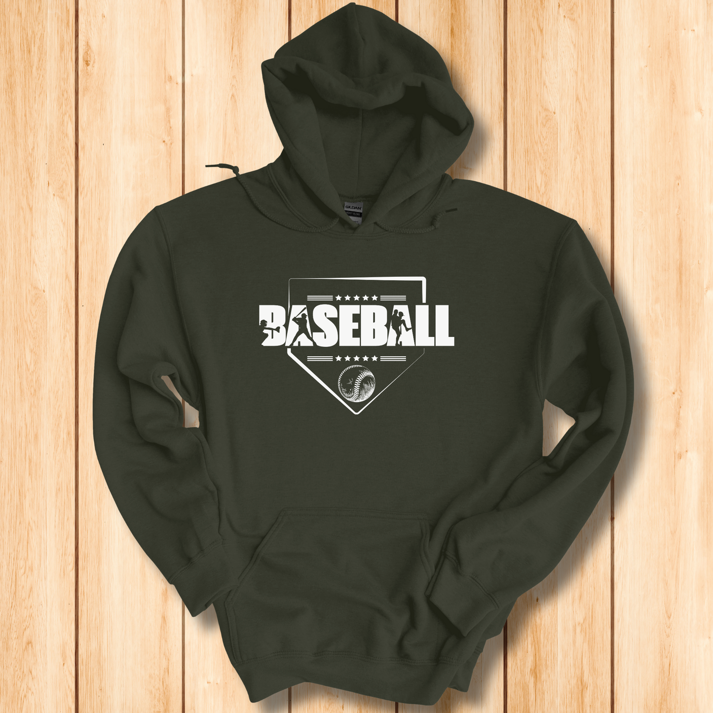 Baseball Long-Sleeve Hoodie | Baseball Hoodie