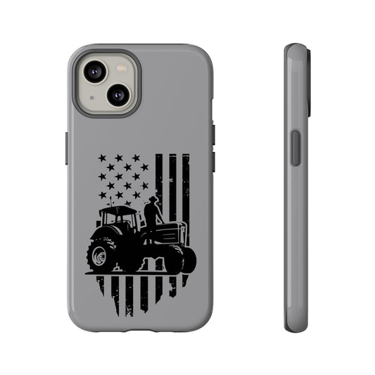 Cell Phone Case | USA Tractor, Distressed Flag | For iPhone, Samsung Galaxy, and Google Pixel