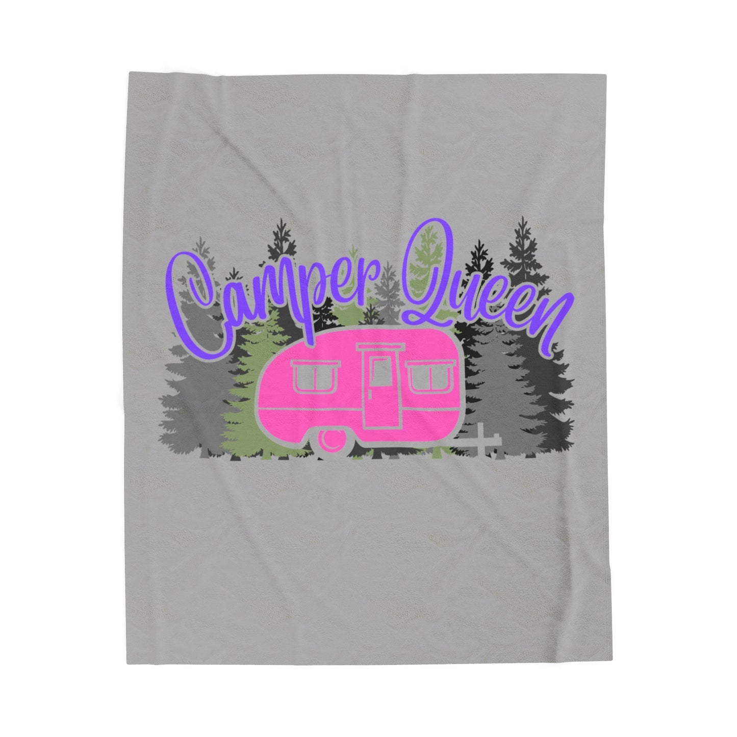 Velveteen Plush Blanket - Camper Queen