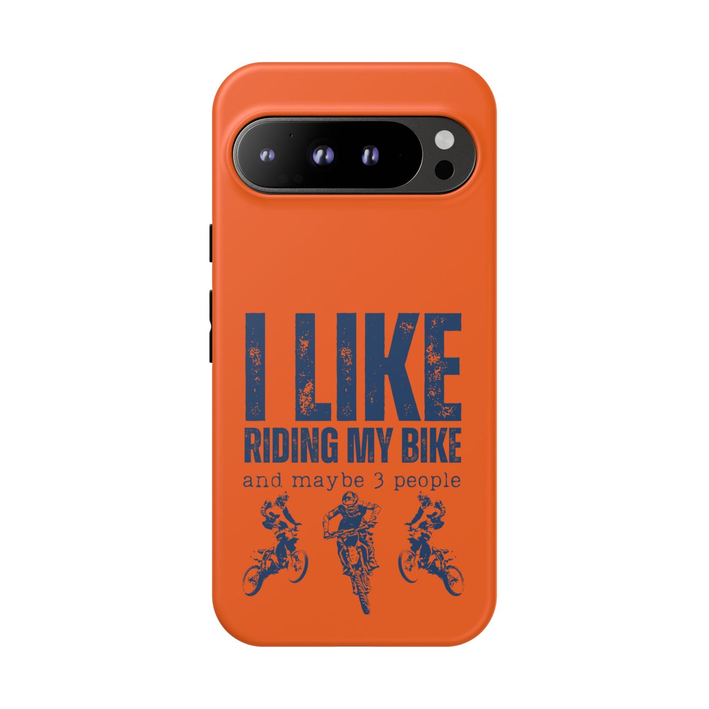 Cell Phone Case | I Like Riding My Bike, Dirt Bike Version | For iPhone, Samsung Galaxy, and Google Pixel