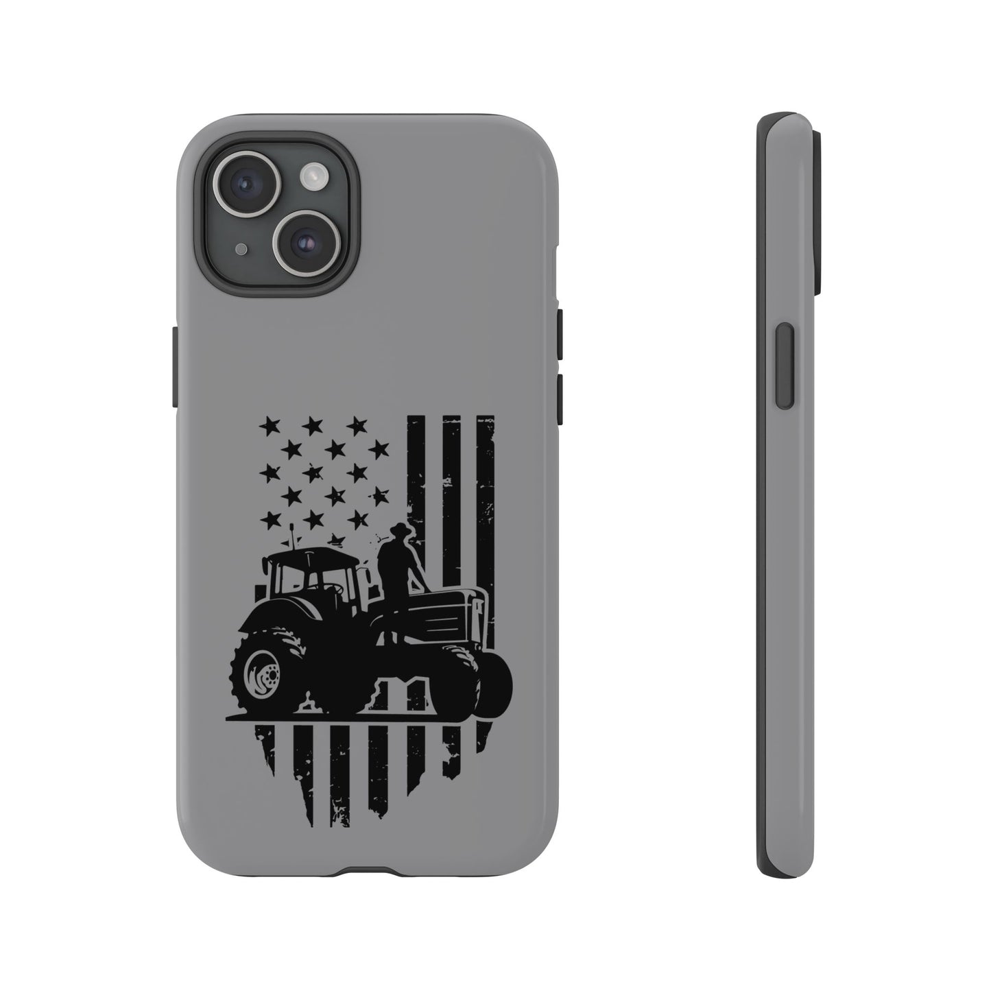 Cell Phone Case | USA Tractor, Distressed Flag | For iPhone, Samsung Galaxy, and Google Pixel