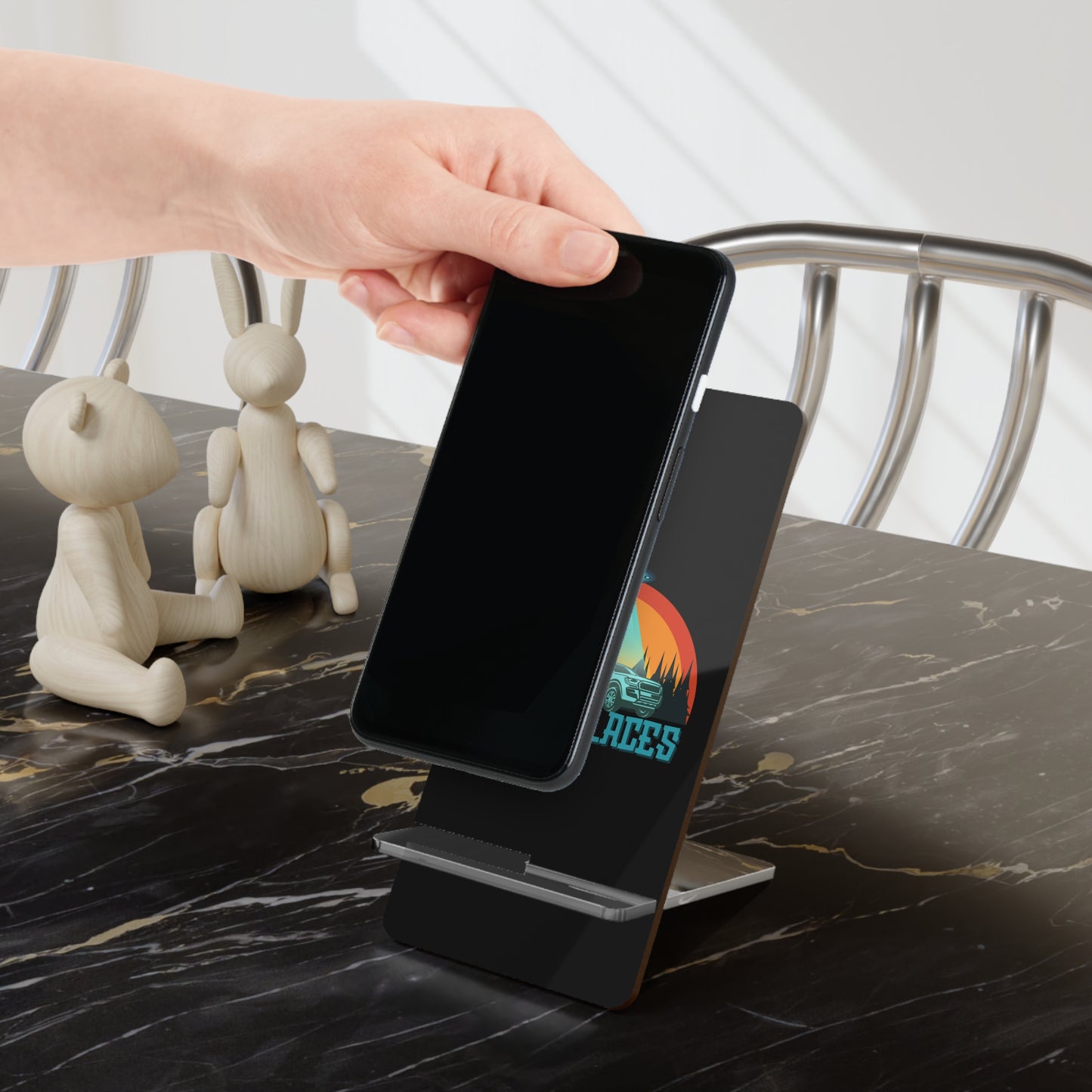 Goin Places, Cell Phone Stand for Desk or Nightstand