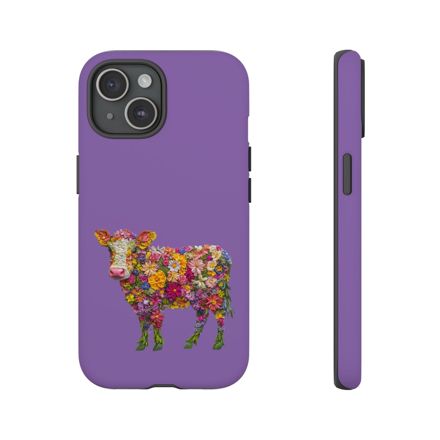 Cell Phone Case | Floral Cow | For iPhone, Samsung Galaxy, and Google Pixel