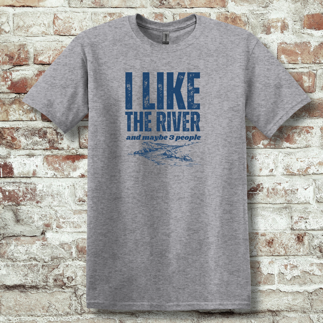 This is image of  I Like the River T-Shirt version 13