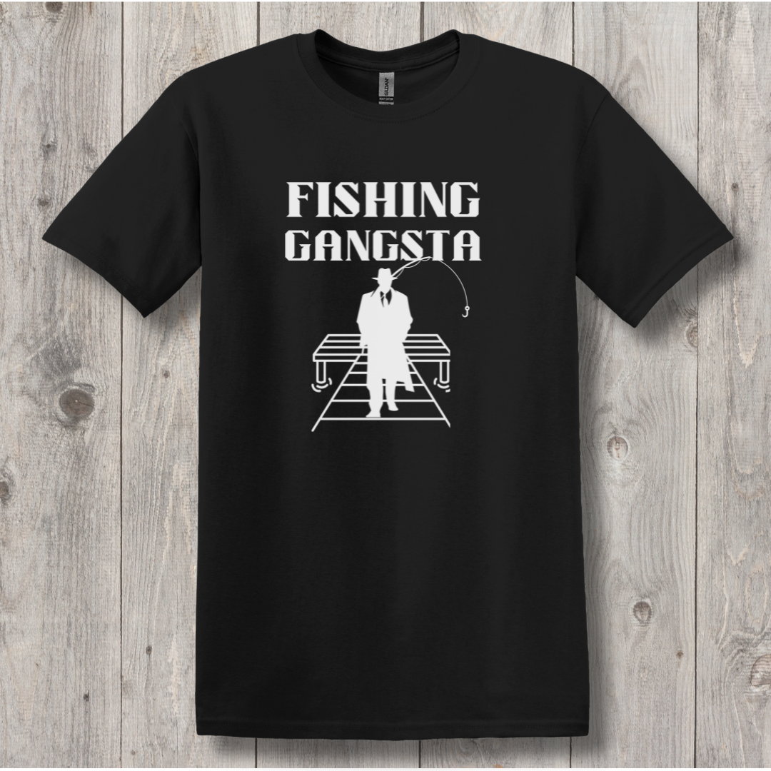This is image of  Fishing Gangsta T-Shirt version 1