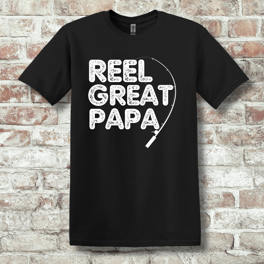 This is image of  Reel Great Papa T-Shirt version 7