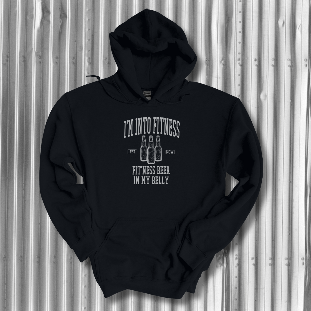 This is image of  I'm Into Fitness Beer Long-Sleeve Hoodie version 1