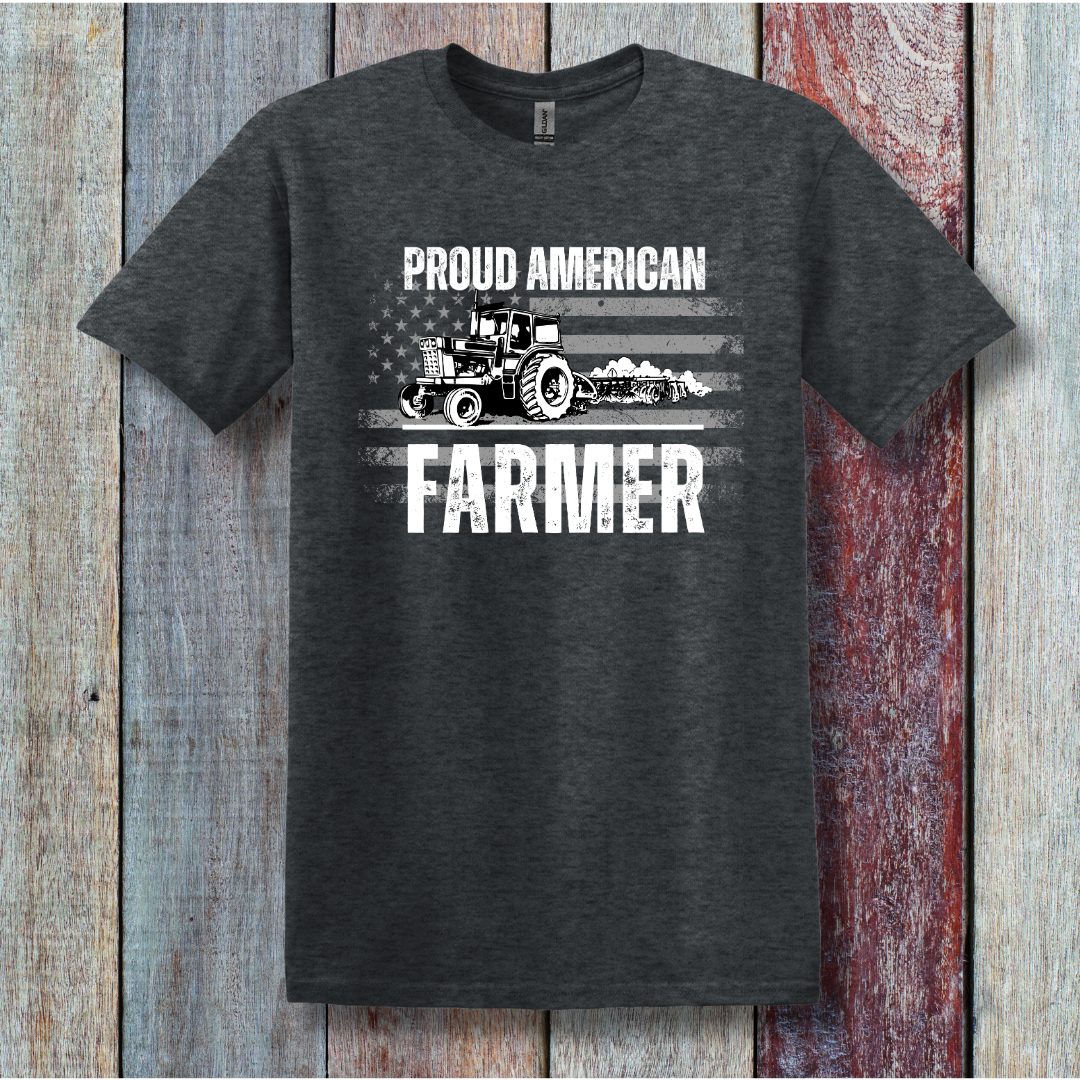 This is image of  Proud American Farmer T-Shirt version 4