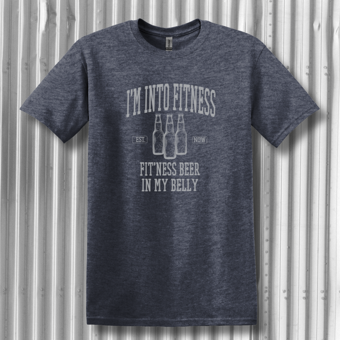 This is image of  I'm Into Fitness Beer T-Shirt version 3