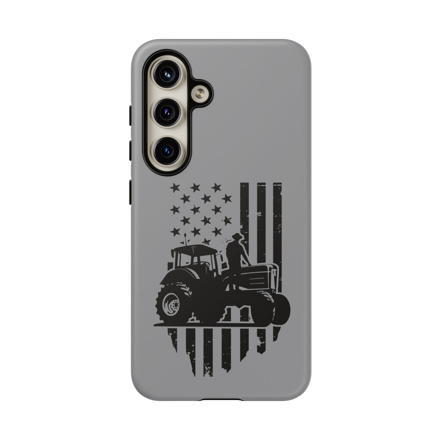 Cell Phone Case | USA Tractor, Distressed Flag | For iPhone, Samsung Galaxy, and Google Pixel