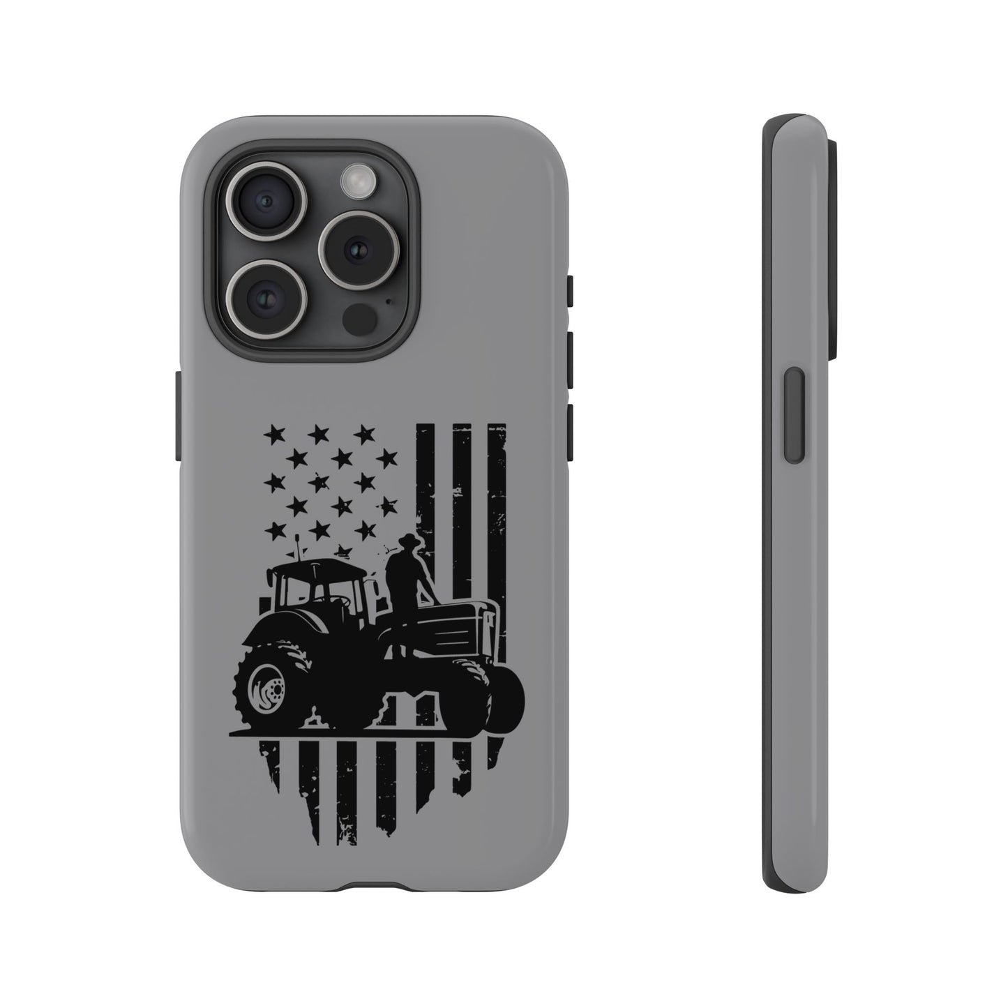 Cell Phone Case | USA Tractor, Distressed Flag | For iPhone, Samsung Galaxy, and Google Pixel