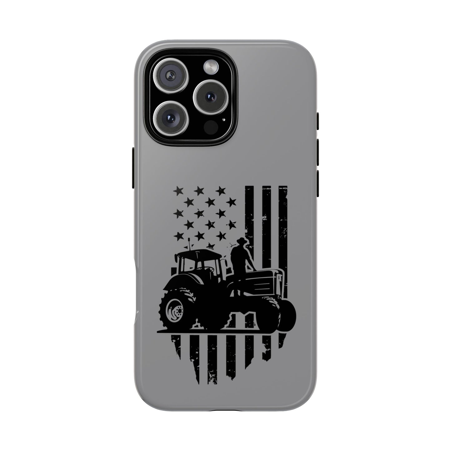 Cell Phone Case | USA Tractor, Distressed Flag | For iPhone, Samsung Galaxy, and Google Pixel