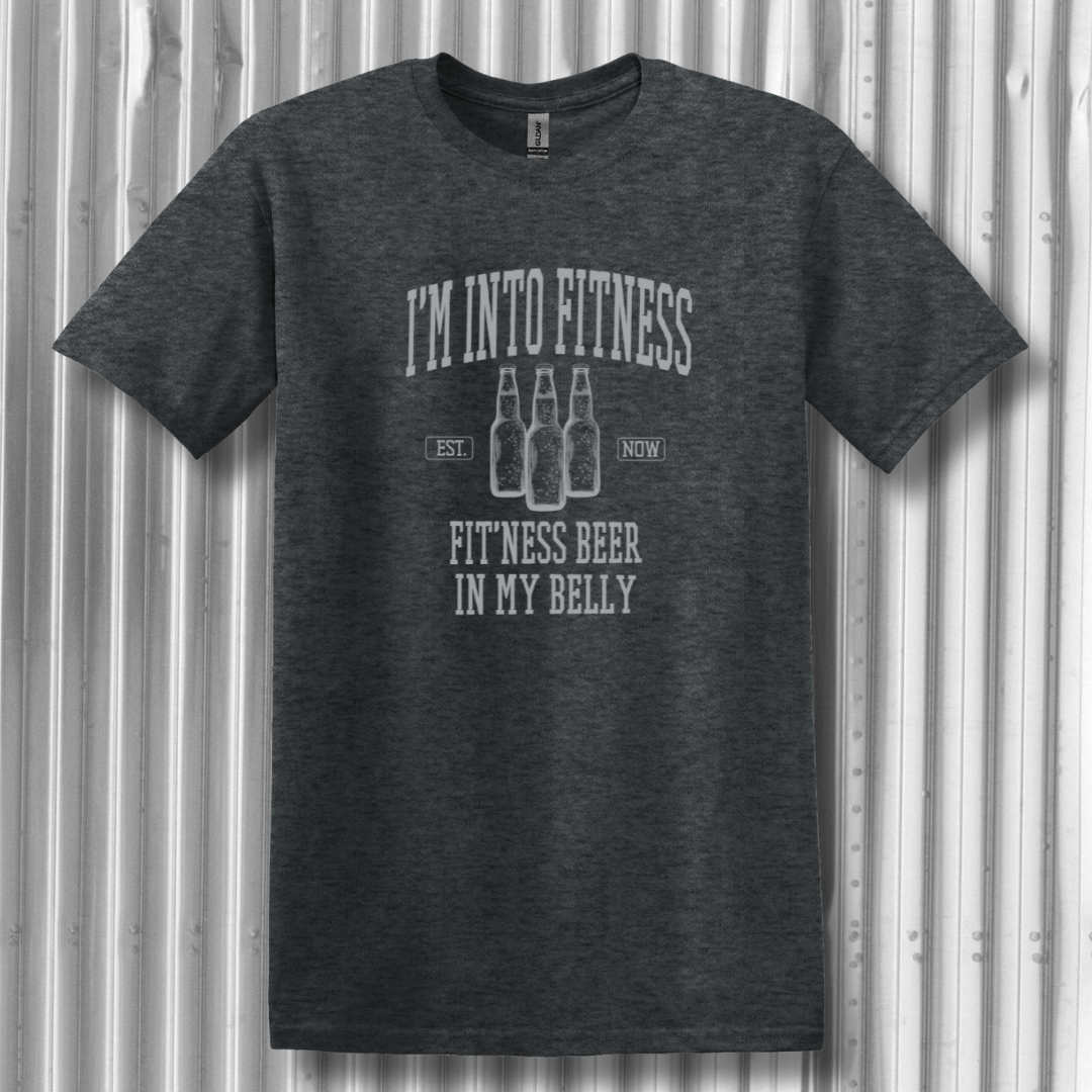 This is image of  I'm Into Fitness Beer T-Shirt version 2
