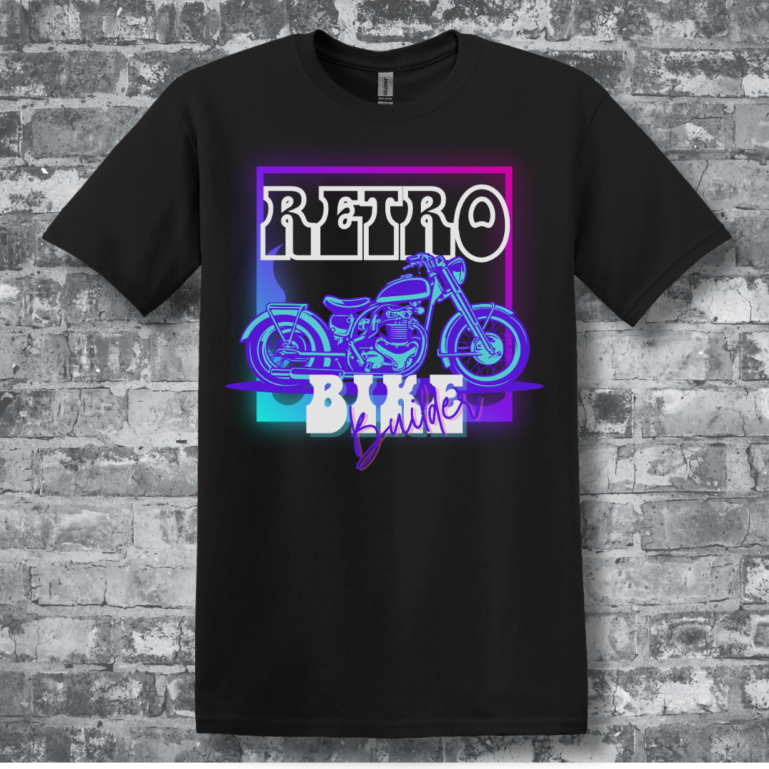 This is image of  Retro Bike Builder T-Shirt version 1