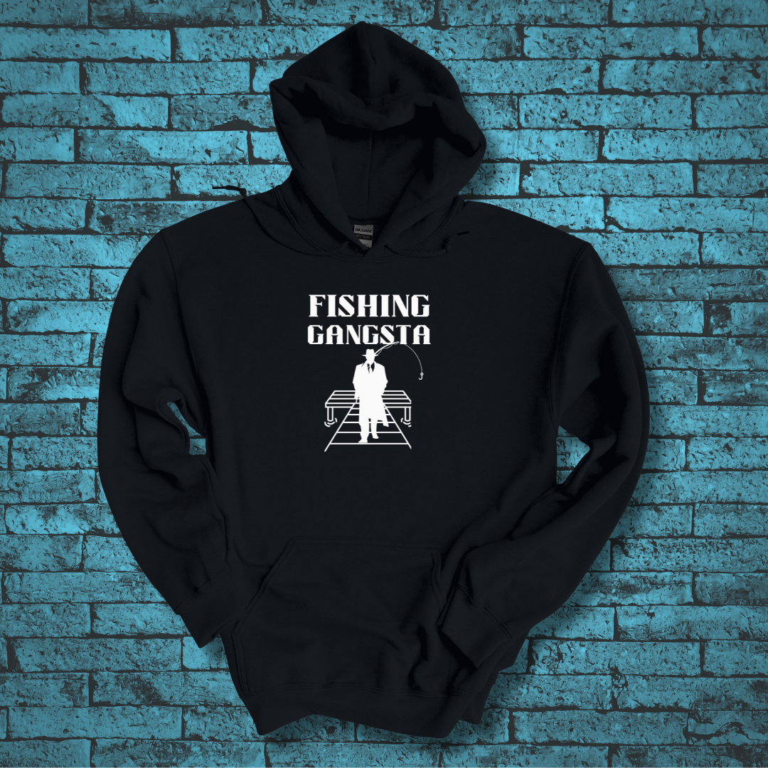 This is image of  Fishing Gangsta Long-Sleeve Hoodie version 1
