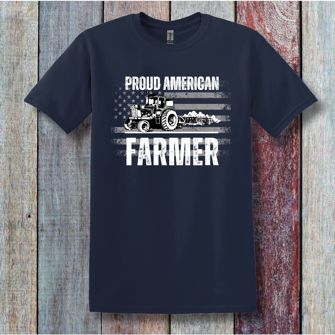 This is image of  Proud American Farmer T-Shirt version 2