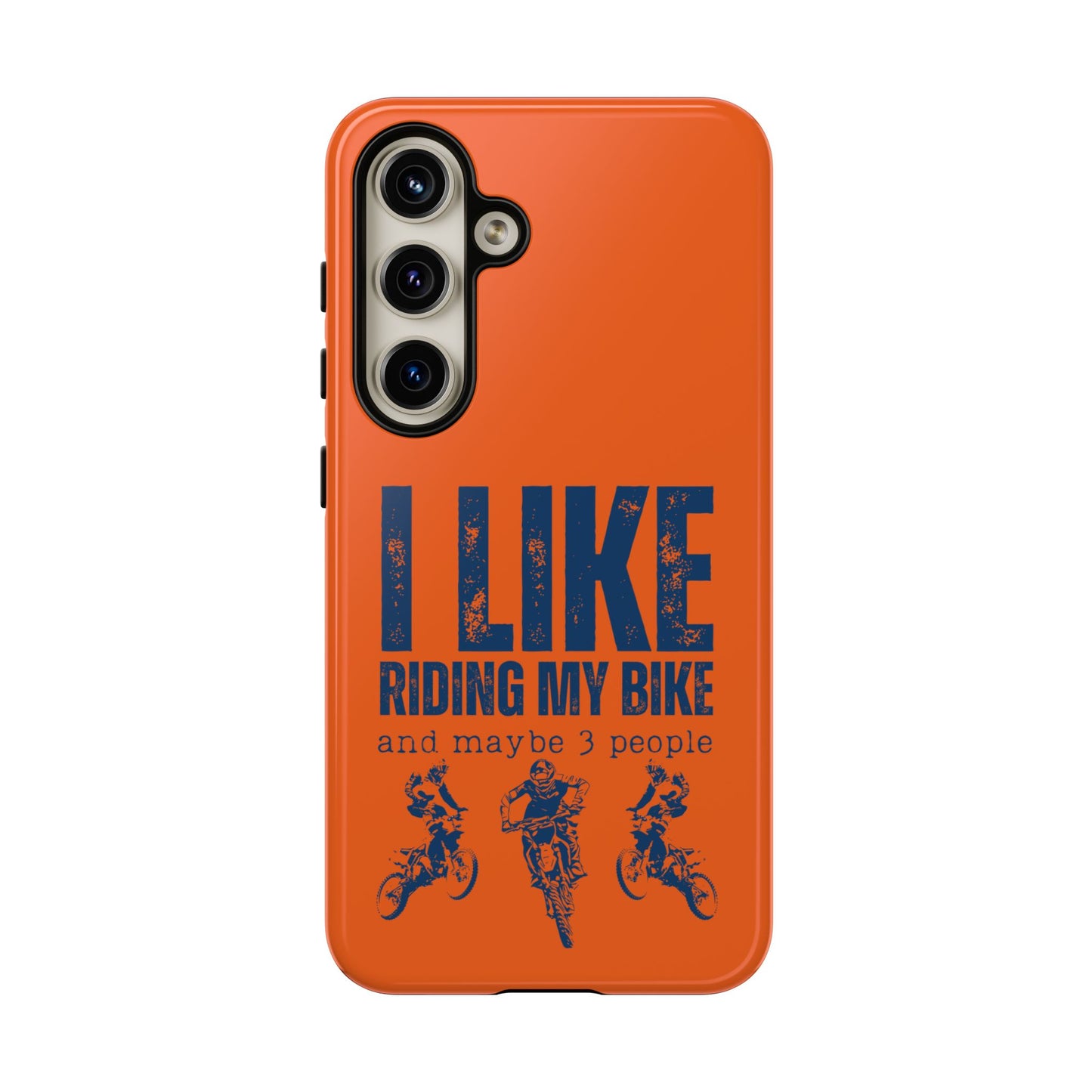 Cell Phone Case | I Like Riding My Bike, Dirt Bike Version | For iPhone, Samsung Galaxy, and Google Pixel