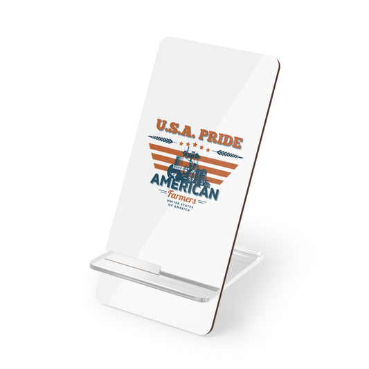 USA Pride American Farmers, Cell Phone Stand for Desk or Nightstand