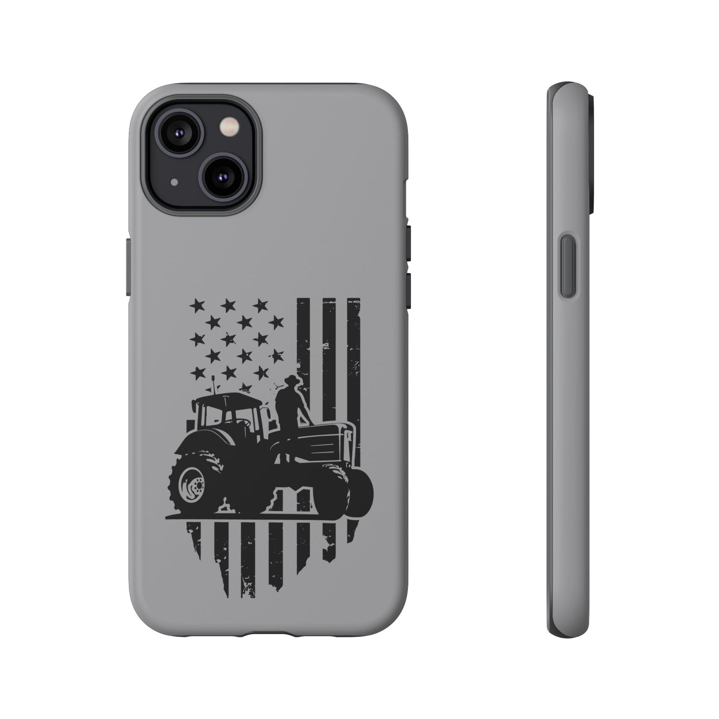 Cell Phone Case | USA Tractor, Distressed Flag | For iPhone, Samsung Galaxy, and Google Pixel