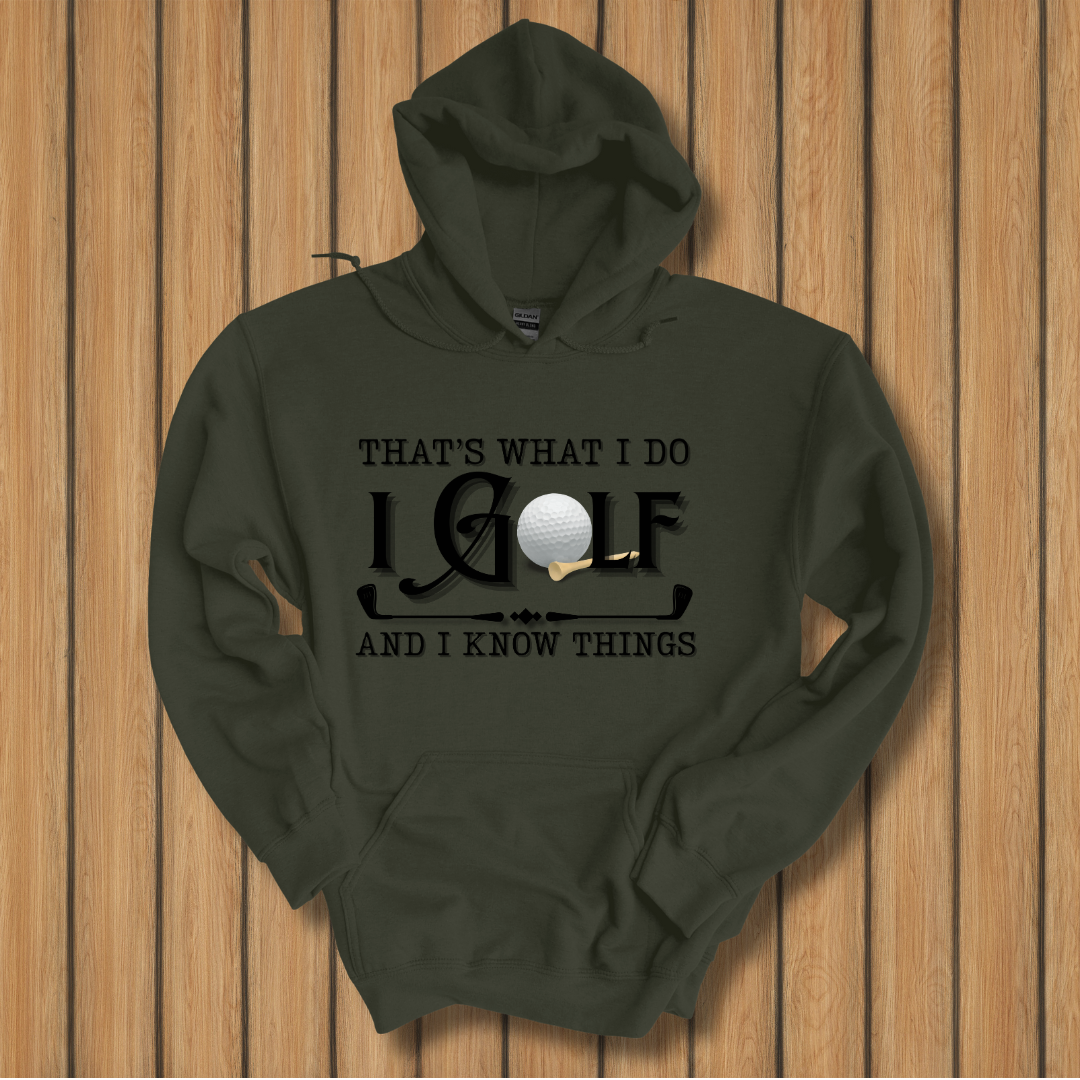 That's What I Do, I Golf Long-Sleeve Hoodie | Golfer Gift
