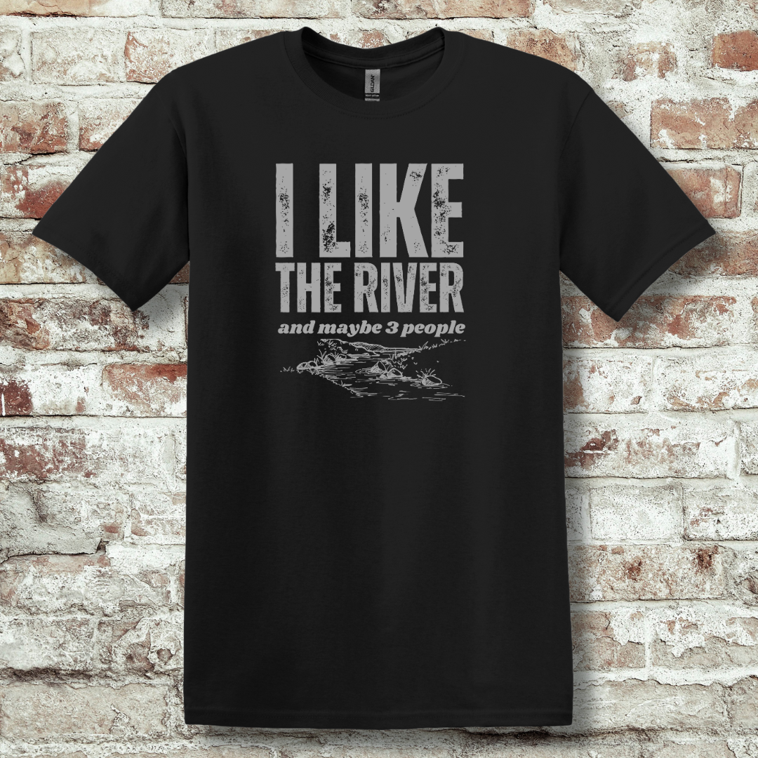 This is image of  I Like the River T-Shirt version 1