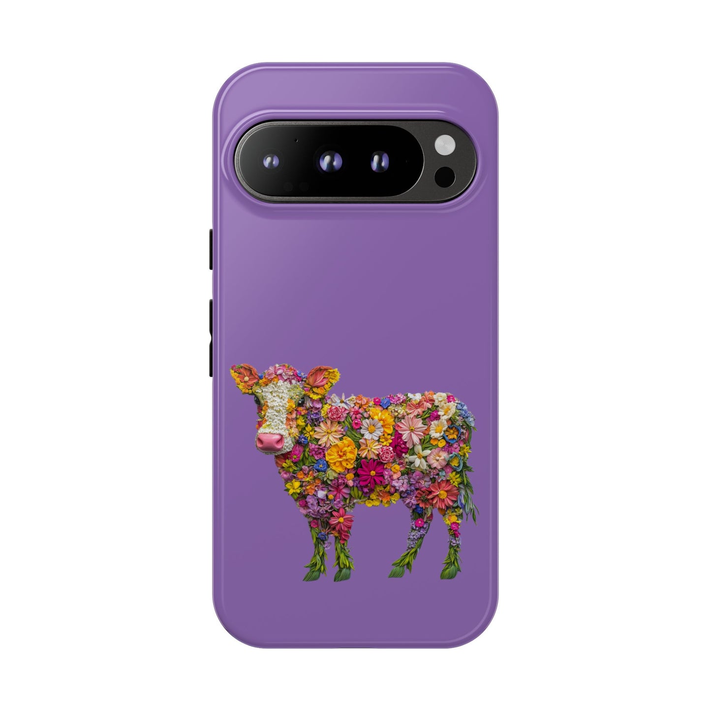 Cell Phone Case | Floral Cow | For iPhone, Samsung Galaxy, and Google Pixel