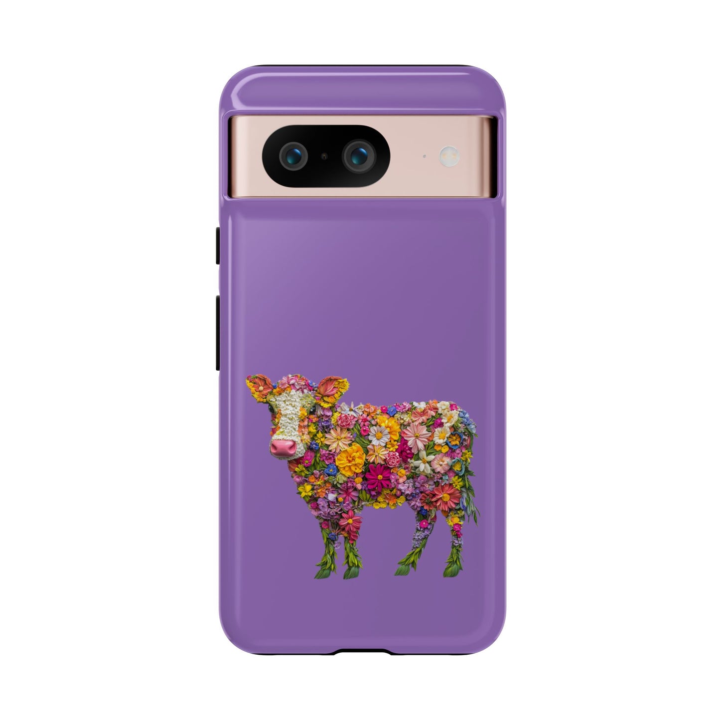 Cell Phone Case | Floral Cow | For iPhone, Samsung Galaxy, and Google Pixel