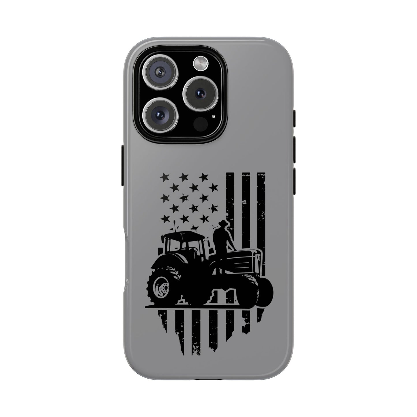 Cell Phone Case | USA Tractor, Distressed Flag | For iPhone, Samsung Galaxy, and Google Pixel