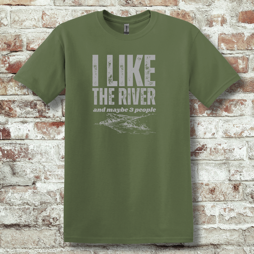 This is image of  I Like the River T-Shirt version 5